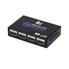 인네트워크 1:4 HDMI 1.4 영상 분배기 아답터 포함 [IN-NHD104] IN125, 1개