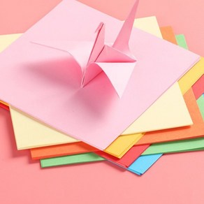 색종이 학 별 준비물 학종이 종이 종이접기 형광 접기 플라워 컬러 무지 야광, 1개
