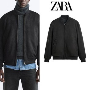 자라 남성 스웨이드 코튼 자켓 ZARA