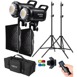 고독스 조명기 GODOX 60IID-KIT SL60IID SL60II-D 70W LED 비디오 조명 5600K 신생아 사진 인물 사진 104638, 1개