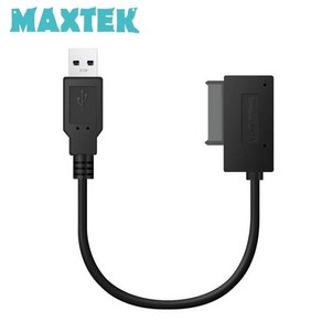 [MAXTEK] 맥스텍 USB to Slimline SATA 변환 컨버터 노트북 ODD 연결 케이블 슬림라인 [MT600], 1개