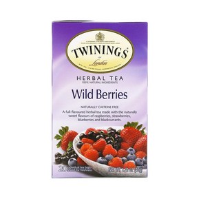 Twinings 허브차 야생 베리 무카페인 20티백 1.41oz (40g), 30개