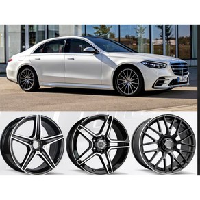 17 18 19인치 벤츠 휠 AMG A/C/S 클래스 A180 C200l C260 E300 GLB, 7Y 서브 블랙 브라이트 에지, 17X7.5J, 1개