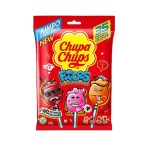 츄파춥스 페이스 플랫 롤리팝 35개입 Chupa Chups Faces Flat Lollipops