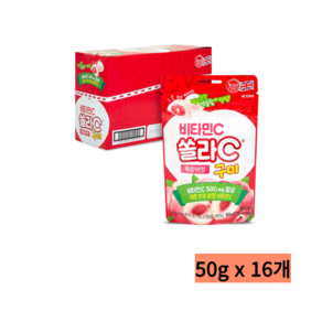 고려은단 쏠라C구미 복숭아맛 구미, 16개, 50g