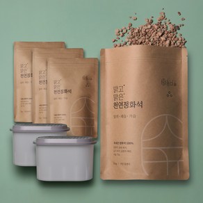 온다숲 반영구 천연 제습제 맑고맑은 정화석 작은알갱이, 용기3개, 1세트, 2kg