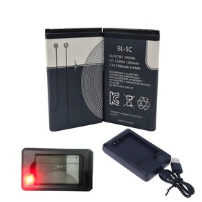 KC 인증 효도 라디오 대용량 효도 라디오 배터리 1200mAh BL-5C 배터리+전용 충전기+케이블 포함 캠핑 호환용 건전지 리튬 충전지, 배터리2개+전용 충전기 1개