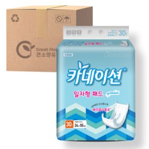 카네이션 일자형 속기저귀 프리미엄 30매x8팩(240매), 8개, 30매입, FREE(onesize)