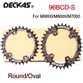 자전거 체인 DECKAS-96BCD-S 체인링 32/34/36/38T MTB 링 원형 타원형 산악 휠 XTR XT slx에 적합, Round-Red-34T, 1개