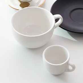 킴스아트 도자기 커피잔 에스프레소잔 카푸치노잔 1p, 1개, 화이트 유광 카페라떼잔 350ml(잔받침X)