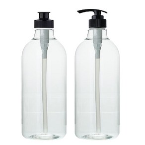 (대용량공병1000ml)샴푸용기 샴푸공병-32파이, 펌프(블랙), 1개