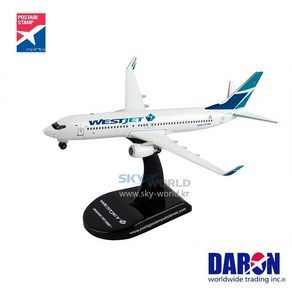 다론 비행기모형 웨스트젯 B737-800 비행기 모형 다이캐스트 Westjet 737-800 1/300 Daon PS5815-1, 1개