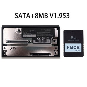 SATA 인터페이스 네트워크 카드 어댑터 PS2 콘솔용 게임기 컨버터, 8MB, 01 8MB, 1개