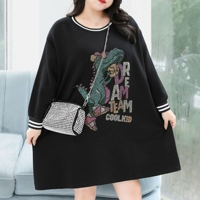 빅사이즈 롱 원피스 티셔츠 4XL~9XL M07