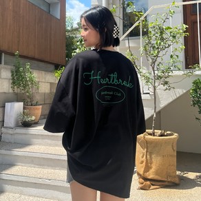 [4XL] 왕박시 레터링 h 박스티 2colo