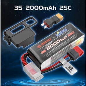 MJX 11.1V 2000mah 3셀 배터리 14301/14302/14303/16207/16208/16209/16210 RC카 배터리, 1개