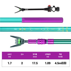 SEONGJINCHI 민물 낚시 받침대 대물 받침대 JIA DIAO NI 받침대, 1.7m