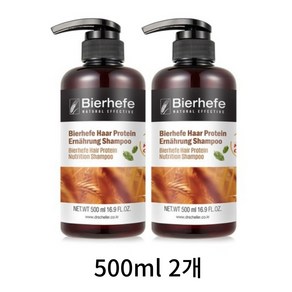 비어헤페 맥주효모 헤어단백질 뉴트리션 샴푸, 500ml, 2개