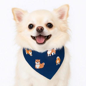 강아지 고양이 똑딱이 패션스카프 귀여운 턱받이 아이즈펫 외출템, 1개, 덩이의하루