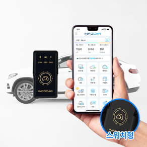 [인포카 4세대 출시] 자동차 스캐너 [ IO180-SH ] 스위치 andoid iOS동시호환 OBD2 자동차 진단기, SH 블랙, 1개