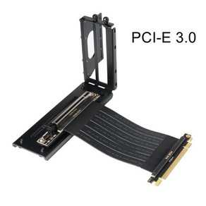 수직 브래킷 GPU 홀더 PCI-E 그래픽 카드 라이저 블랙 GEN3 4.0 3.0 16X 연장 케이블 ATX 5 100cm, [02] Backet Only, 1개