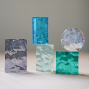 미니 바다 물결 몰드 레진키링 만들기 여름파도장식 레진아트 선물, 직사각L, 1개