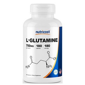 뉴트리코스트 L-글루타민 750mg 180캡슐 1서빙 750mg 180회분 L-Glutamine Capsules [180 CAPS]