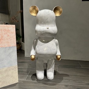 베어브릭 곰저금통 인테리어 거실 매장 장식 대리석 대형 곰돌이, 그레이 80cm