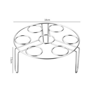 LMETJMA 계란 찜기 랙 삼발이 즉석 냄비 액세서리 스테인레스 계란용 스팀 홀더 JT192, [01] High, 1개