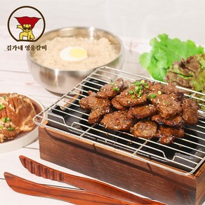 김가네영웅갈비 수제양념 돼지갈비 칼집 돼지목살, 400g, 4개