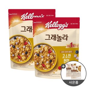 켈로그 큐브 현미 그래놀라 500g x 2개 + 미니시리얼 100g