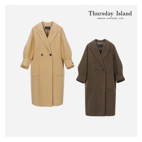 써스데이아일랜드 [Thusday Island] 루즈핏 핸드메이드 더블 코트(T228MCT233W) 572078