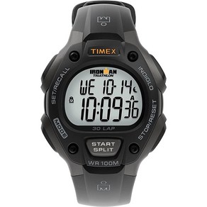 Timex 남성 아이언맨 클래식 30 남성용 손목시계 그레이 블랙 레진 (T5E901)