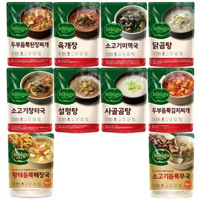 비비고 국 탕 찌개 10종, 1세트, 500g