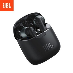 JBL TUNE 220 TWS 트루 와이어리스 블루투스 이어폰 T220TWS 스테레오 이어버드 베이스 사운드 헤드폰, 검은색, 검은색, 02 Black, 02 Black