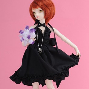 돌모아 구체관절인형의상 43cm MSD 검정 레이스 뷔스티에 원피스 MSD - Rallala Dess (Black)[A7], 블랙, 1개