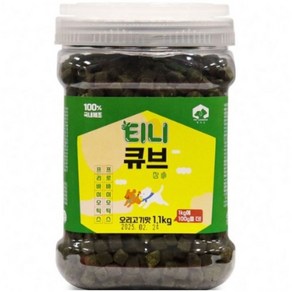 펫러닝 강아지 티니큐브 간식, 오리맛, 1.1kg, 2개