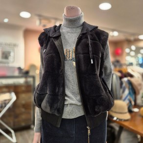 BCBG 위탁 FUR VT 조끼_ B5A1Y971 55 [NAVY]