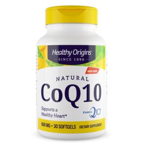 헬시오리진스 내추럴 CoQ10 600mg 글루텐 프리 무설탕 소프트젤, 1개, 30정