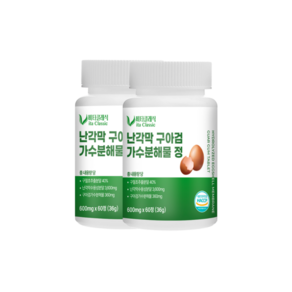 난각막 구아검 가수분해물 정 600mg, 2개, 60정