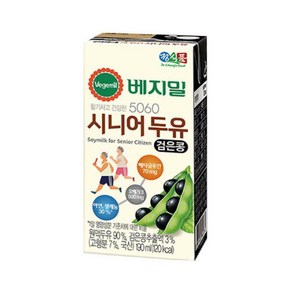 베지밀 5060 시니어 두유 검은콩, 190ml, 64개