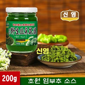 (신영중국식품) 초원 야생 염부추 소스 구채장 구화장 (200g) 브샤브소스 중화요리, 6개, 198.55g