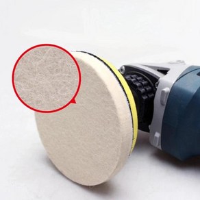 양모 펠트 패드 휠 유리 스테인레스 스틸 광택제 수리 스크래치 75mm 100mm 125mm 150mm 180mm, 3 인치, 1개