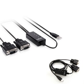 NEXTU RS232 2P USB to 2 시리얼 케이블 양방향 단반향 완벽지원 1.8M, 1개