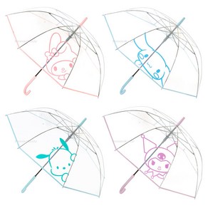 산리오 마이멜로디 투명 안전 우산 60cm 고학년 초등 중 학생 비닐 쿠로미 자동 장우산