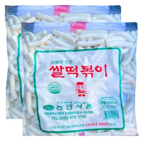 팔도맛쟁이 농민식품 업소용 쌀떡볶이 떡, 2개, 2.5kg