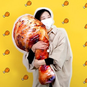 치킨 인형 닭다리 쿠션 90cm 바디필로우 베개, 혼합색상