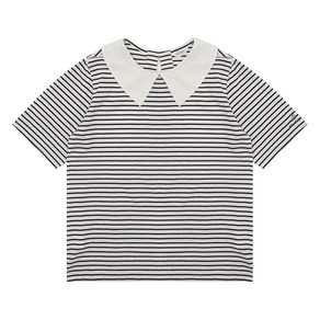 에꼴리에 **초특가세일** 5부 스트라이프 블라우스티 22B1460
