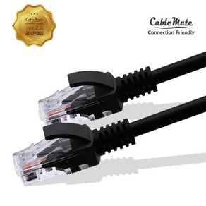 [CableMate] CAT.6 UTP 랜케이블 CM1133 / CM-LB03 [다이렉트/연선] [블랙/1.5m], 1개