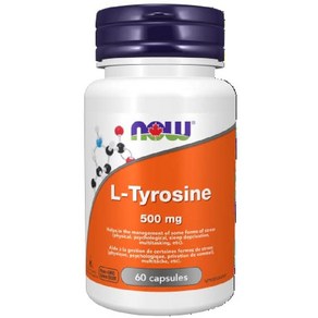 NOW 타이로신 L티로신 TYROSINE 500mg 120정 비필수아미노산 단백질, 60정 (1팩), 60정, 무향